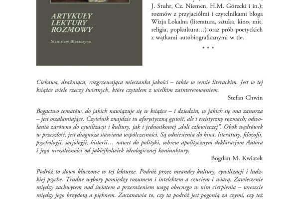 a2. Stanislaw Blaszczyna – ARTYKULY LEKTURY ROZMOWY