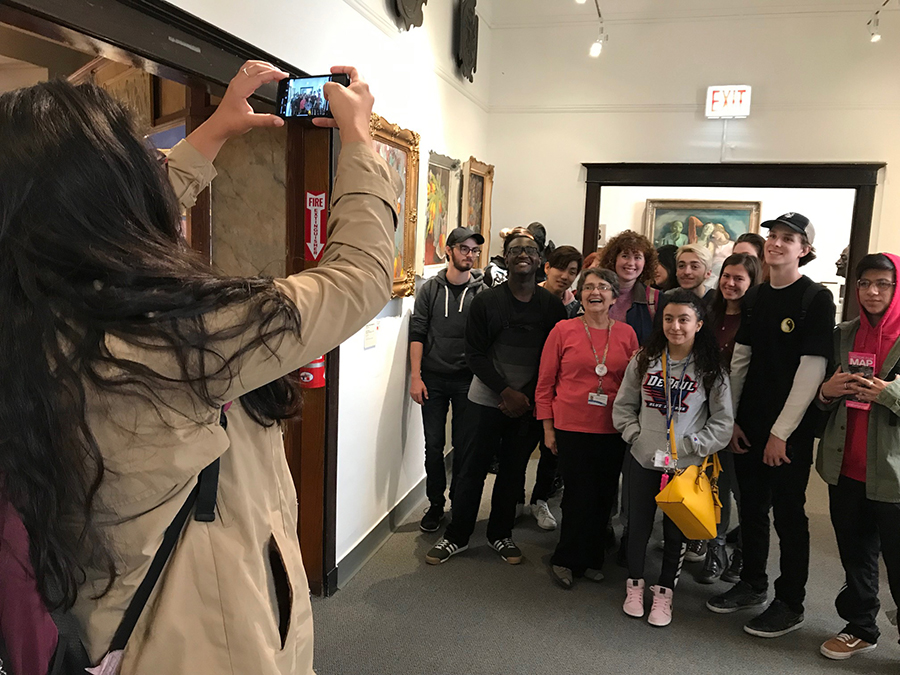 De Paul University students touring PMA!