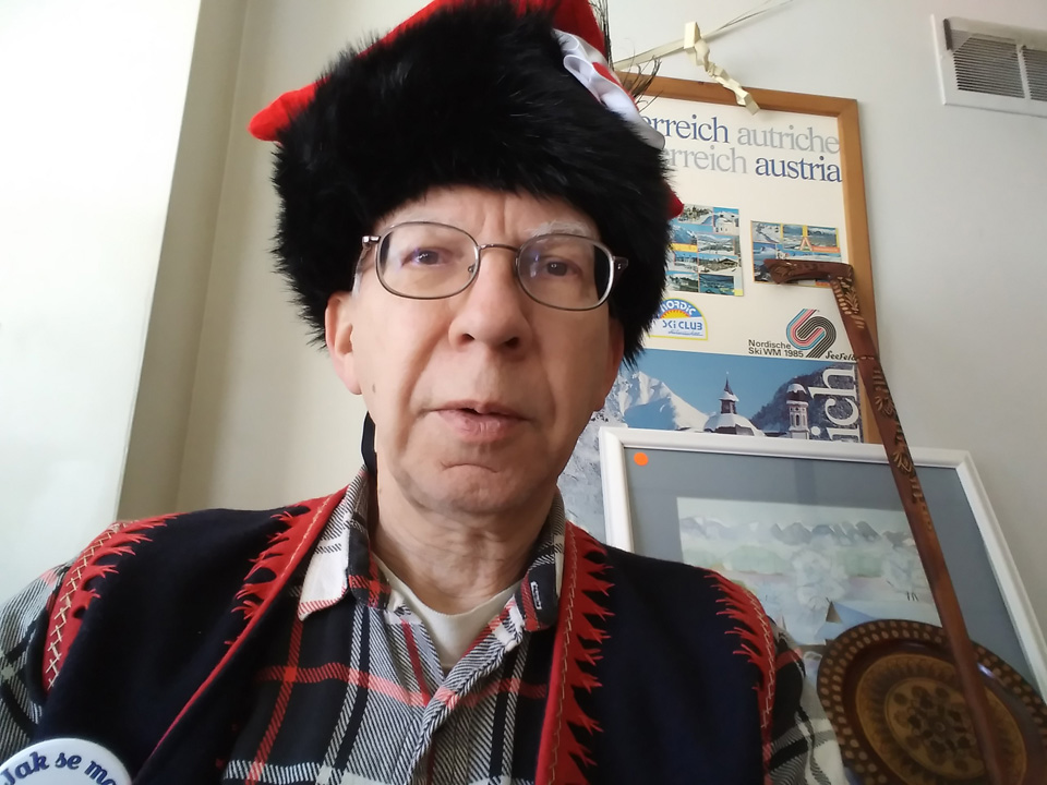 Selfie during 2021 Virtual Pulaski Day Commemoration