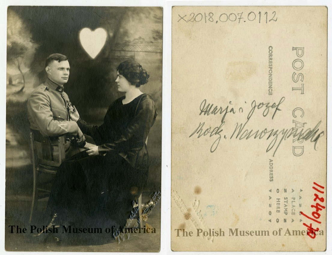 Vintage photographic postcard from the collection of the Polish Museum of America