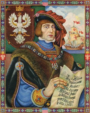The Half mythical Polish sailor, in the service of the King of Denmark reached the American coast in 1476, 16 years before Columbus.