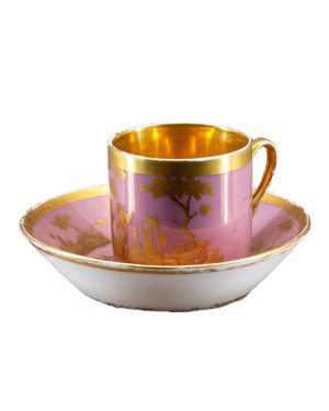 Teacup and saucer; In the collection of the Polish Museum of America